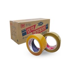 삼화테이프 1박스 40M / 50M / 80M 국산 포장용 라바타입 투명색 박스색, 삼화 투명색 50mmX40M (50EA)