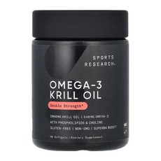 스포츠리서치 크릴오일 오메가3 더블스트렝스1 000mg 60정, 1개