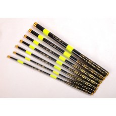 龍強 碳素手竿 超輕超硬便攜式溪流釣魚竿, 手紋銀光綠3.6米, 銀光綠