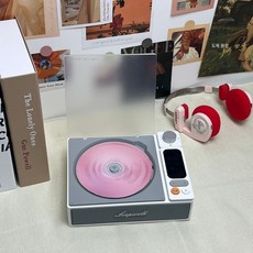레트로 CD 플레이어 휴대용 블루투스 스피커 무선 벽걸이 감성 CDP 오디오 시스템, 202 밀크 화이트, 표준 세트 + 선물 패키지