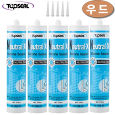 탑씰 Neutral-X 일반용 우드색 실리콘 실란트 270ml 노즐포함, 5개