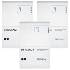 지퀀스 타임밸류 클래식 360 A6 베리언트 사이즈 슬림 리포터 노트 가로줄 L 100매입, 화이트, 3개
