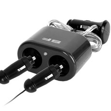 모터한 국산 시거잭 연장 분배기 SF 2구소켓 (검정) 멀티소켓 시가짹 전원 2연, 2구, 1개