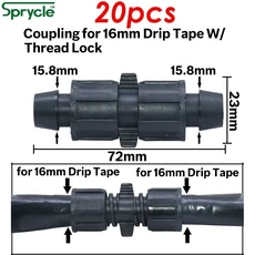 점적 테이프 관수 점적호스 연결 자재 분수호스 밸브 SPRYCLE 16mm 관개 드립 차단 5/8 엘보 티 엔드 플러그 나사 잠금 커넥터 정원 급수 파이프 호스 조인트, 8분의 5 '', 11 SPL11KIT3620PCS_01 8분의 5 ''