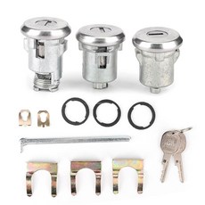 자동차 도어 트렁크 키 키트 도어락 실린더 커틀러스 잠금 세트 액세서리 부품 2개 포함 654394765282 Chevelle 교체용, 자동차 도어 트렁크 키 키트, 도어락 실린더 커틀러스