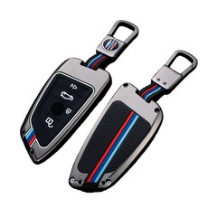 아연 합금 자동차 원격 키 케이스 커버 셸 Fob BMW X1 X3 X5 X6 X7 1 3 5 6 7 시리즈 G20 G30 G11 F15 F16 G01 G02 F48 열쇠가없는, CHINA, Grey Color