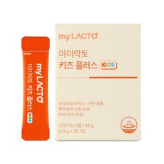 마이락토 어린이 장건강 면역 프리미엄 유산균 키즈플러스 딸기맛 분말형 30포, 30개, 1.5g
