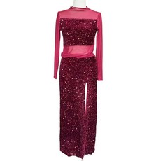 밸리 댄스복 벨리 세트 의상 여성 롱스커트