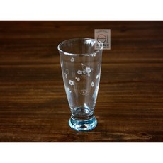 佐和陶瓷餐具批發 XL090333-3.4 梅花水杯 兩入優惠組 日本製 玻璃杯 水杯 梅酒 啤酒 咖啡杯, 1個, 淡藍