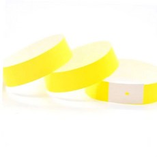 일회용팔찌 입장권 팔찌 종이 일회용 티켓 옐로우 10장, 본상품