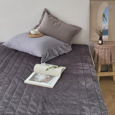 룸마이룸 전기 온수 매트커버 19종 모음 S Q 온열 전기장판 전기매트 라텍스 탄소매트 요커버, 12_심플극세사_챠콜