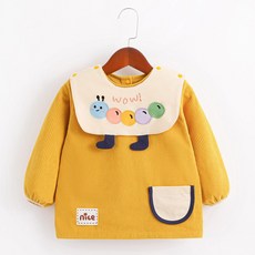 DFMEI 寶寶罩衣嬰幼兒防水吃飯衣小孩護衣兒童秋冬彈力燈芯絨反穿衣洋氣