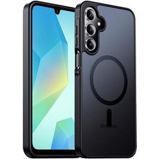 Renmou 마그네틱 삼성 갤럭시 S25 케이스 [MagSafe와 호환] [군용 등급 낙하 보호] 슬림 반투명 매트 충격 방지 지문 방지 폰 케이스-블랙