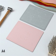 소망상점 양면 커팅매트 A4 고무판매트, 핑크앤화이트