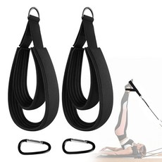 YIBEICO Rope and Padded Double Loop Kit for Balanced Body Pilates Reformer Straps with D Rings Adju, 기본 옵션