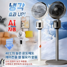 독일 초저소음 스탠드 절전 순환 선풍기 스탠드 써큘레이터 선풍기 AI 온도 감지 3D 순환 냉풍기 가정용 사무실 [1+1개] 그레이 선풍기
