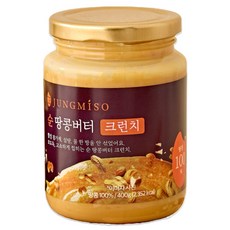 정미소 100% 순 땅콩버터 크런치, 1개, 400g