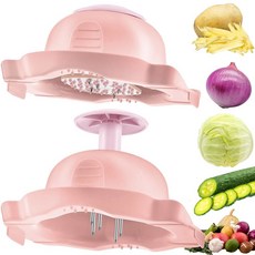 2피스 식품 안전 홀더 만돌린 슬라이서 절단 도구 절단기 핑거 가드 (핑크)