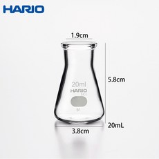 HARIO SCI 錐形燒杯 耐熱玻璃, 1個, 20mL