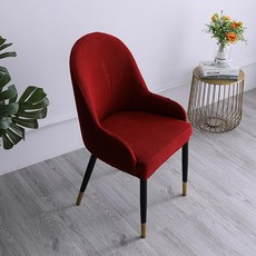 대형 극세사 의자커버 천갈이 리폼 커버만 카페 시트, 1개, 콘 벨벳 - 와인레드