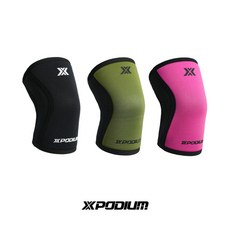 포디움 7미리 무릎보호대 / 니슬리브 크로스핏 헬스 축구 농구 등산 스쿼트 (한쌍), 핑크, 1세트