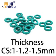 링이 완성되어 5MM 고무 불소 사양에 FKM 개스킷 씰링 내열성 있습니다 CS 두께, OD5xCS1(10pcs)