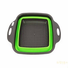 콩콩 접이식 채반 사각 그린 캠핑