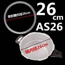 【開發票/統編】高壓鍋密封圈 通用不銹鋼壓力鍋膠圈 加厚硅膠圈 氣密耐高溫矽膠密封圈 (型號: 960112), 1個, 不銹鋼鍋通用  鍋內直徑26厘米