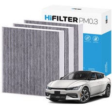 2+1 하이필터 PM 0.3 활성탄 자동차 에어컨 필터 기아, 3개, EV6 GT (1세대/CV) HI-L112