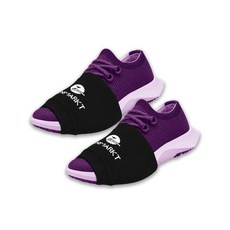 Zenmarkt 댄스 신발 양말 - 매끄러운 바닥에서 자유롭고 안전하게 비틀기 모든 댄서를 위한 이상적인 슈즈 커버 액세서리 댄스용 그립 양말로 턴 동작 향상 (블랙 2쌍)