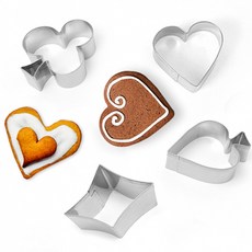 스텐 트럼프 모양 쿠키 커터 4종세트 강정 몰드 선물 베이킹 제빵 틀 과자