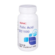 GNC 건강식품관 GNC 엽산 1000 (100정) / 3개월분, 100정, 1