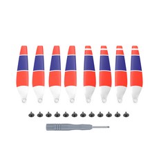 DJI 미니4 프로 전용 저소음 프로펠러 세트 드론 날개 블레이드 교체용 부품 나사 포함, 1개, (미니4) 프로펠러레드블루 1개, (미니4) 프로펠러레드블루