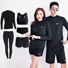 RoyMONSTER 五件套男女上裝和下裝 Body Cover 純色 Overfit Rash Guard Boxy Fit Loose Fit Big Size ~ 3XL