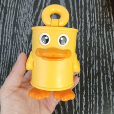 DFMEI 噴水罐頭鴨公仔水槍玩具擺件沙灘打水仗兒童迷你呲水槍, 1個, 正版罐頭鴨水槍-大容量:如圖