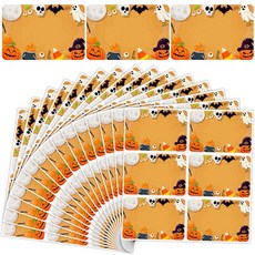 할로윈 이름 태그 스티커 펌킨 박쥐 마녀 고스트 이름 태그 스티커 할로윈 네임 태그 스티커 책상 보관함 도시락용 30 장, 스타일 1