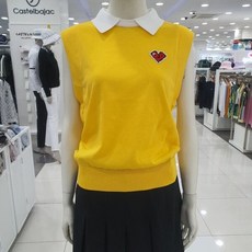 까스텔바작 여성 카라 배색 니트베스트 BGDMSV702ye_US 2671088