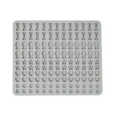 개 비스킷 고양이 실리콘 베이킹 몰드 베이킹 매트 130 그리드 5 가지 모양 베이킹 매트, 02 Gray