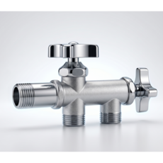 해정커머스 국산 멀티2구 앵글밸브 스프레이건 설치 비데 설치 황동 앵글밸브, 크롬