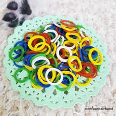 강아지핀 강아지고무줄, A2 튼튼색고무줄, 1개