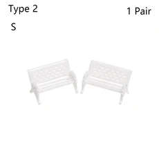 새로운 수지 미니어처 벤치 의자 마이크로 풍경 공원 의자 인형 공예 다육 식물 분재 인형 집 요정 정원 장, 22 2S -1.5cm