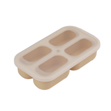 프띠아띠 베베픽 실리콘 삼중 이유식 밀폐큐브, 1개, 베이지(4구), 60ml