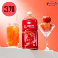 보넬드 아이엠 토마토주스 100% NFC 착즙주스, 3개, 1L