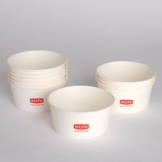 분식용기 10개입(520ml) 일회용 종이그릇, 1개, 1개