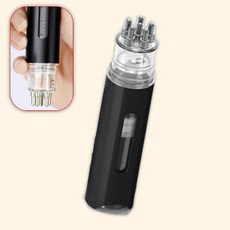 (수담스토어) 누르는 헤어토닉 주입기 두피헤어 15ml 앰플 도포기 144mm, 블랙