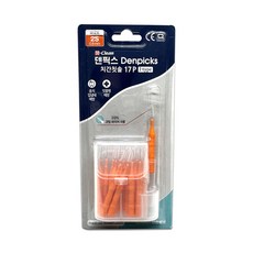 덴픽스 치간칫솔 17p I자형 치과의사권장상품 휴대용케이스 치실, 5세트