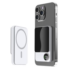 맥세이프 보조배터리 10000mAh 대용량 휴대용 초고속충전 무선충전, 흰색, GG1260100-10000