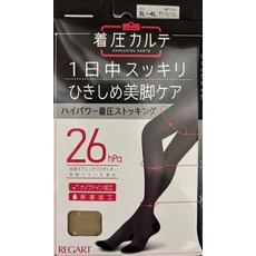 3L4L (JP 3L 착압 스타킹 블랙 베이지 발가락 보강 발뒤꿈치 부착 거들 기능