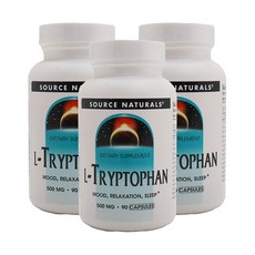 SOURCE NATURALS 左旋色胺酸膠囊 500mg, 90顆, 3個
