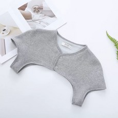 어깨 넥 목 산모 남녀는 여름 수면 방한 보호 보온 조끼 워머 잠자는 중년, B. 라이트 그레이 플러스 벨벳